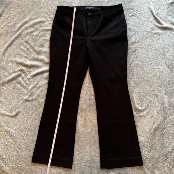 Banana Republic Petite Sloan Black Flare Pants - Cotton Blend - Size 10P - Picture 6 of 9